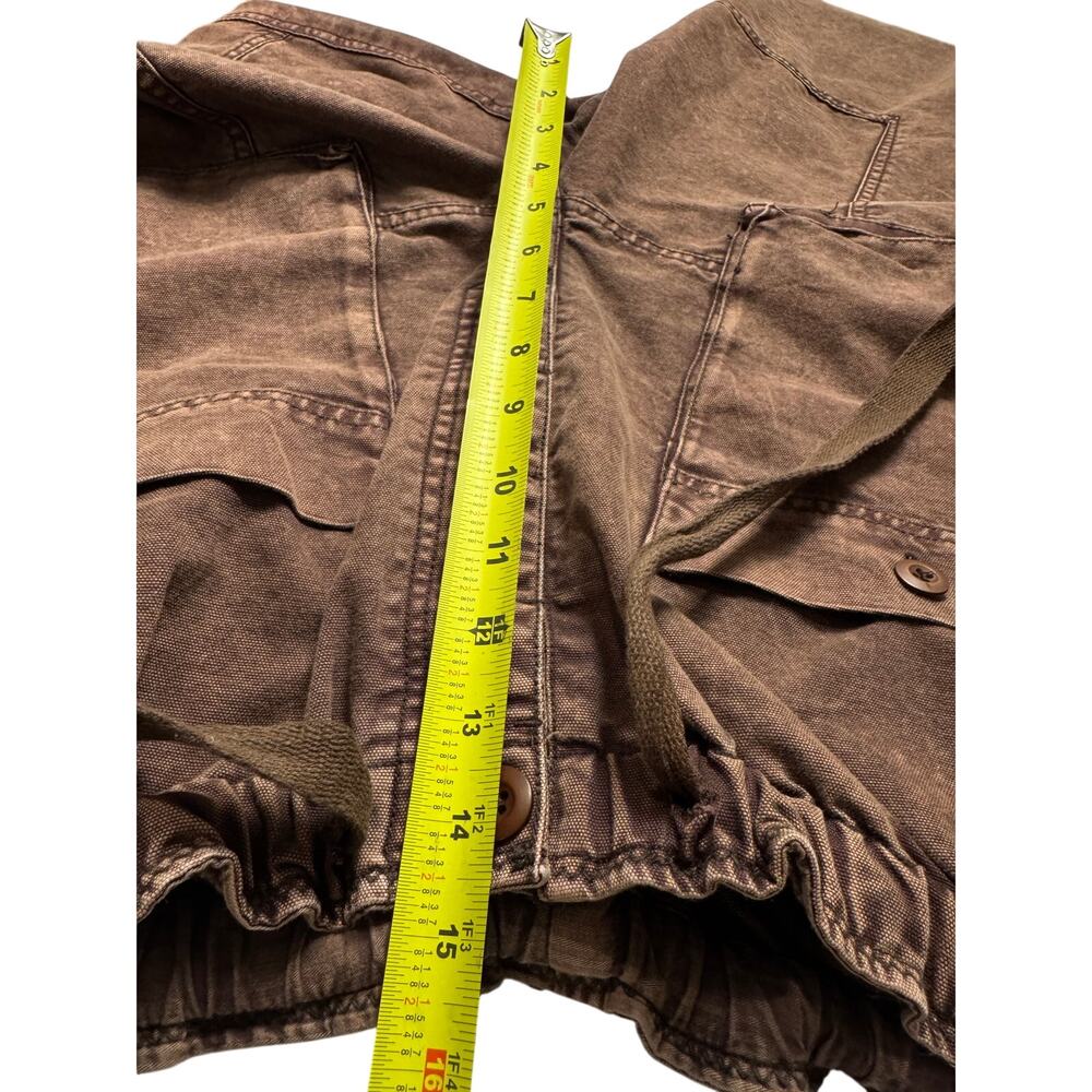 Free People Brown Wide Leg Cargo Pants, Sz M, LN - Picture 6 of 9